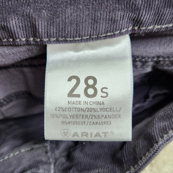 ARIAT Corduroy Flare Jean Dark Gray Womens Size 28 - Picture 12 of 14